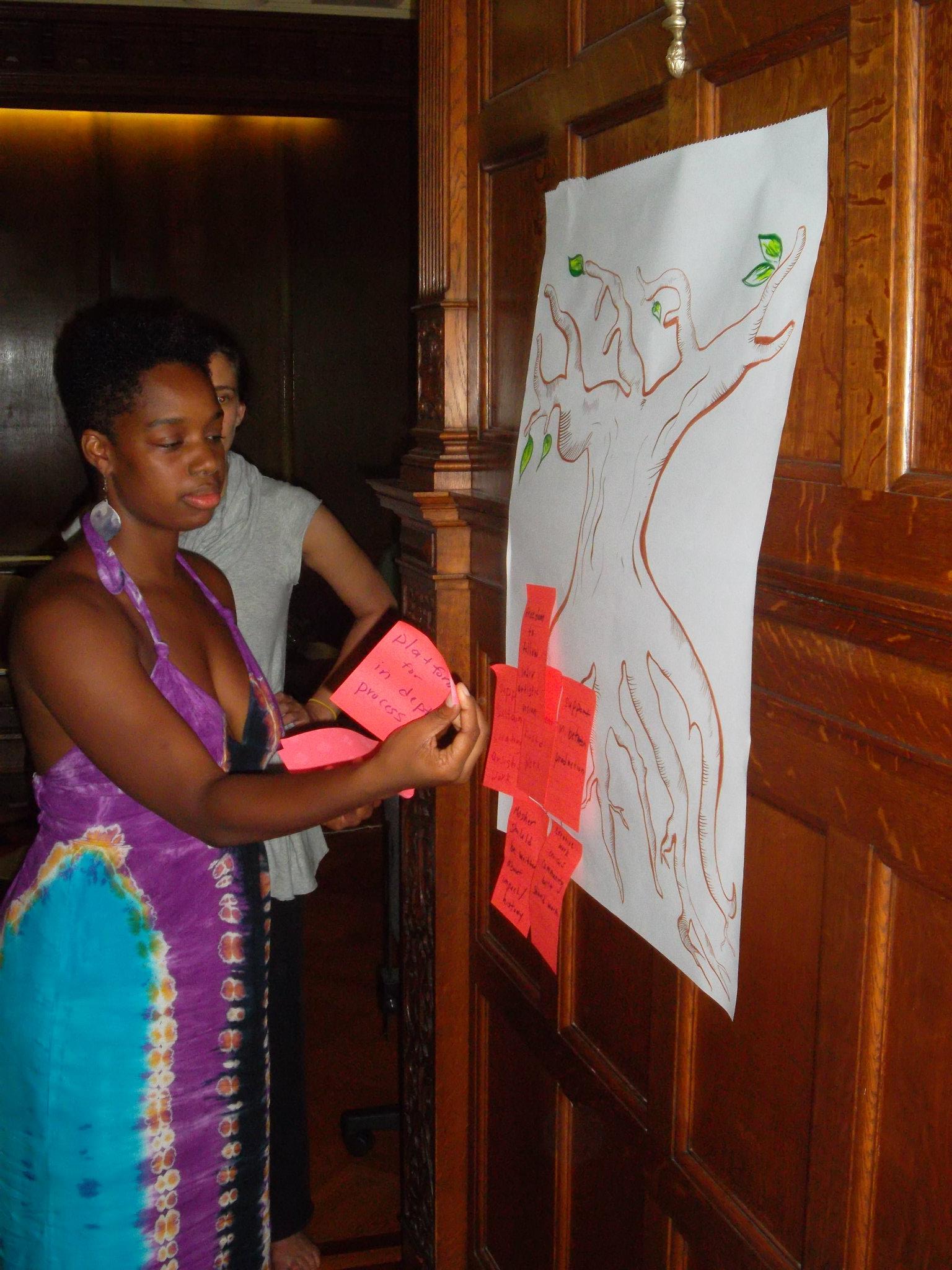 Lela Aisha Jones at the Mascher planning retreat in 2012. Photo courtesy of Mascher Space.